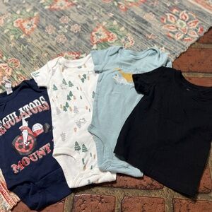Bundle mix brands bodysuits top baby boy